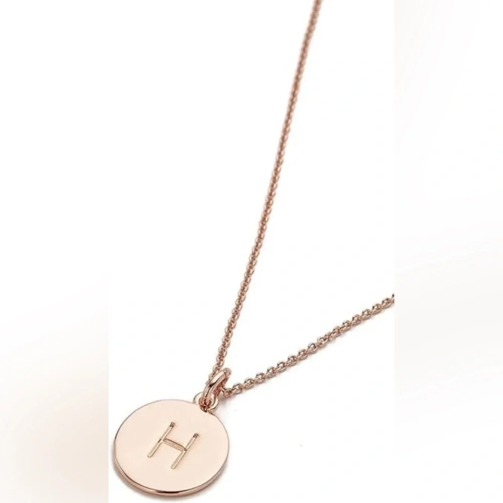 Kate Spade New York Initial Pendant Necklace H Rose Gold